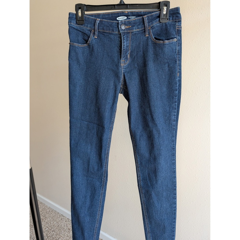 Old Navy Super Skinny Mid-Rise Dark Wash Denim Jeans Women 6 Petite RN160476